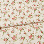 Vintage Pink Rose Cotton Fabric