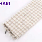 Khaki Cream Plaid Liner Fabric