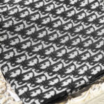 Black White Monogram Liner Fabric