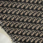 Brown White Monogram Liner Fabric