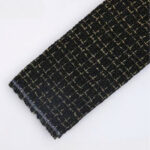 Black Textured Plaid Liner Fabric